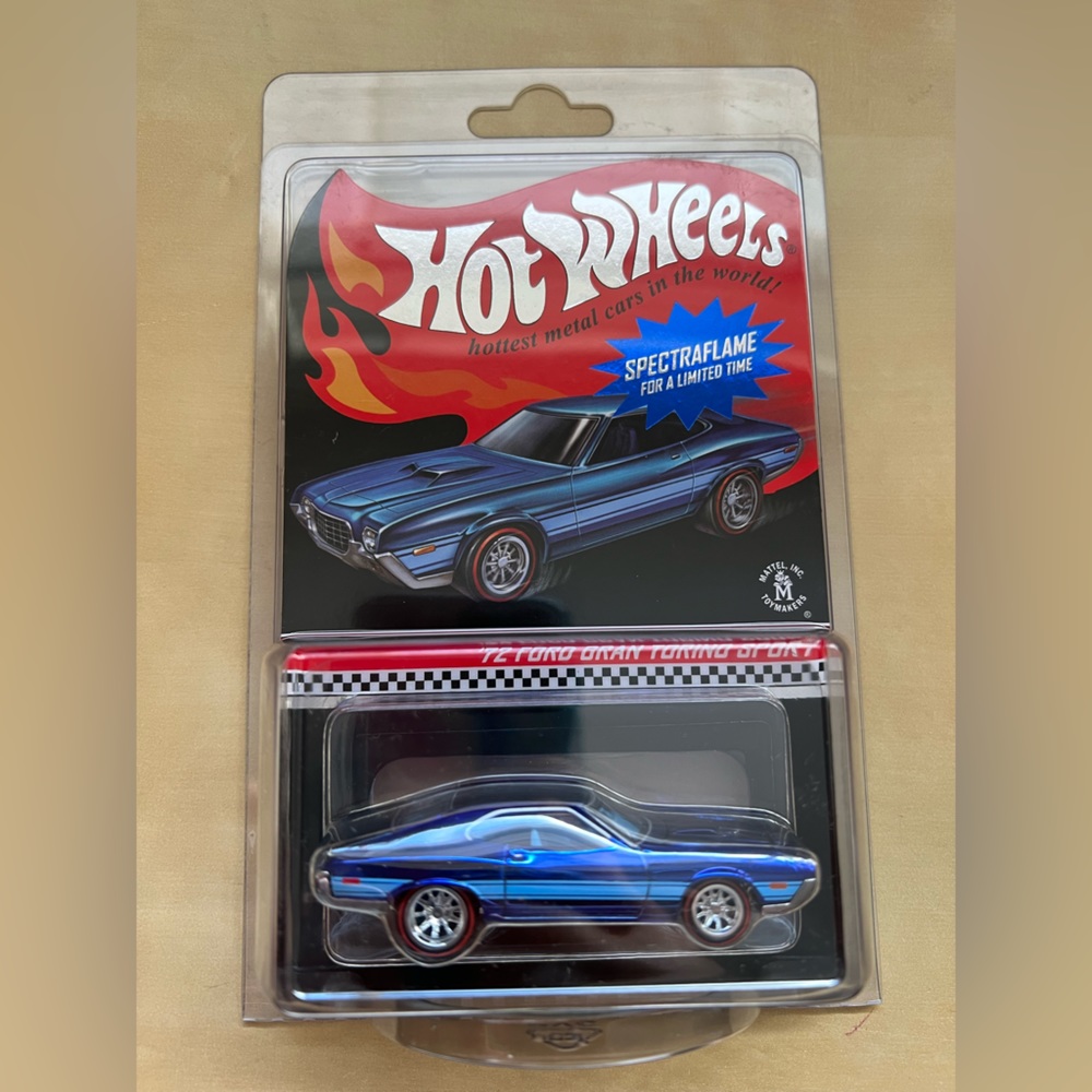 HotWheels RLC Spectraflame Blue 2010 72 Ford Gran Torino Sport (Limited Edition)